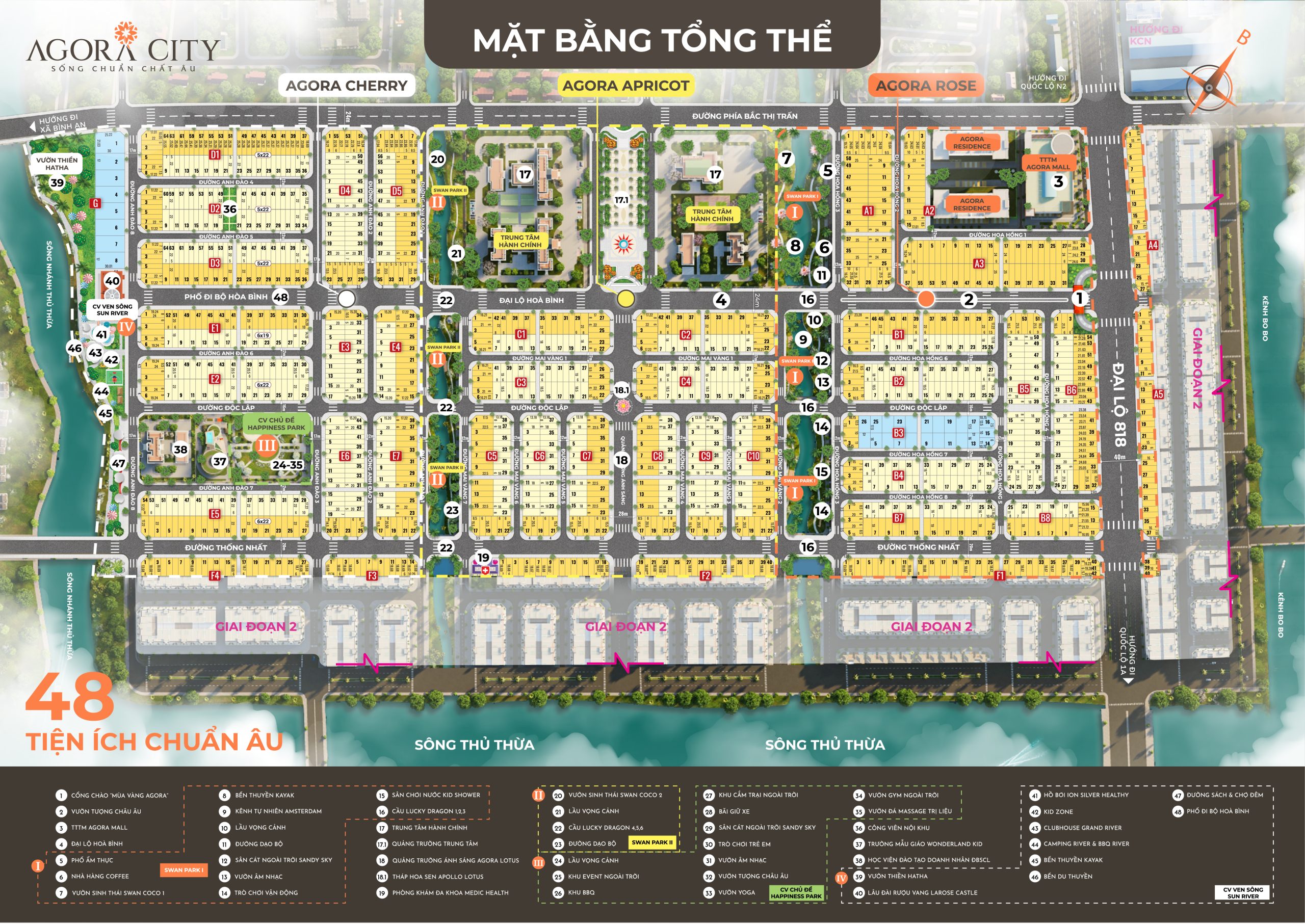 Sơ đồ phân lô dự án Agora City